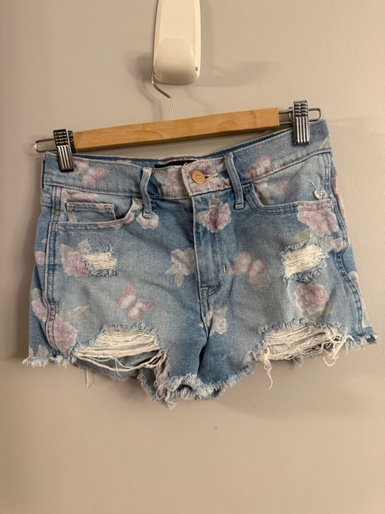 Hollister Pants - Hollister Floral Distressed Denim Shorts High Rise Short Short W25 Festival